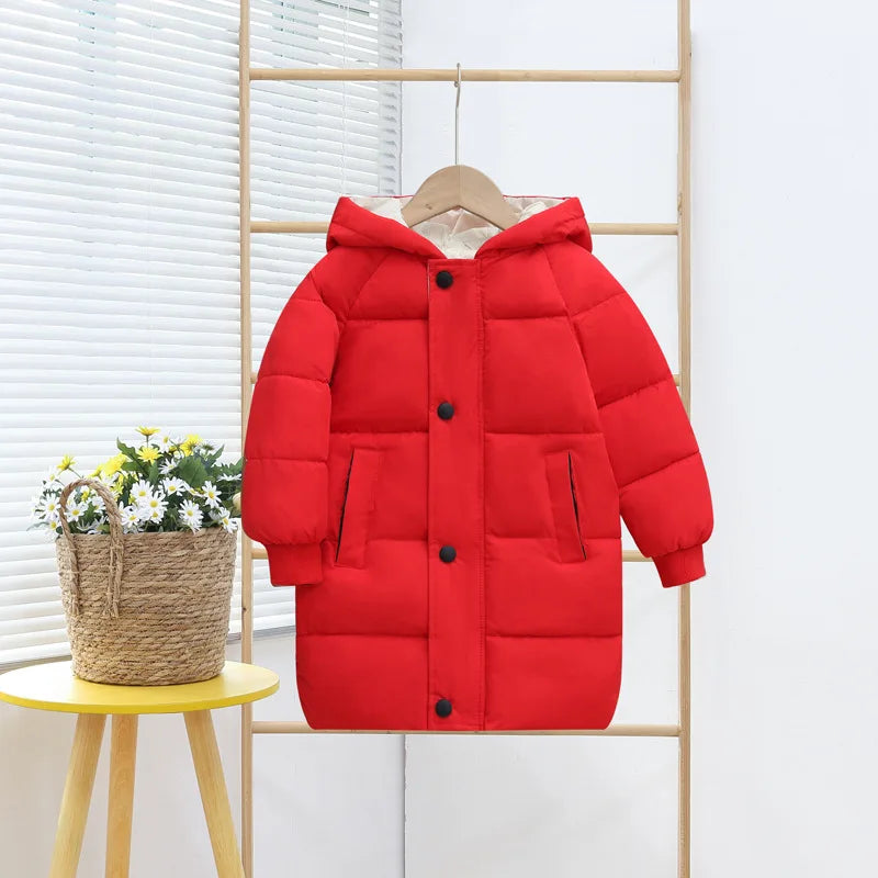Girls’ Wing-Detail Hooded Winter Jacket