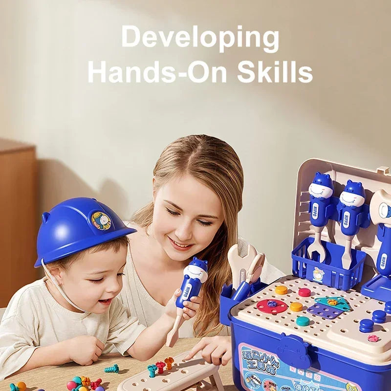 Kids’ Pretend Tool Set with Battery Drill & Toolbox