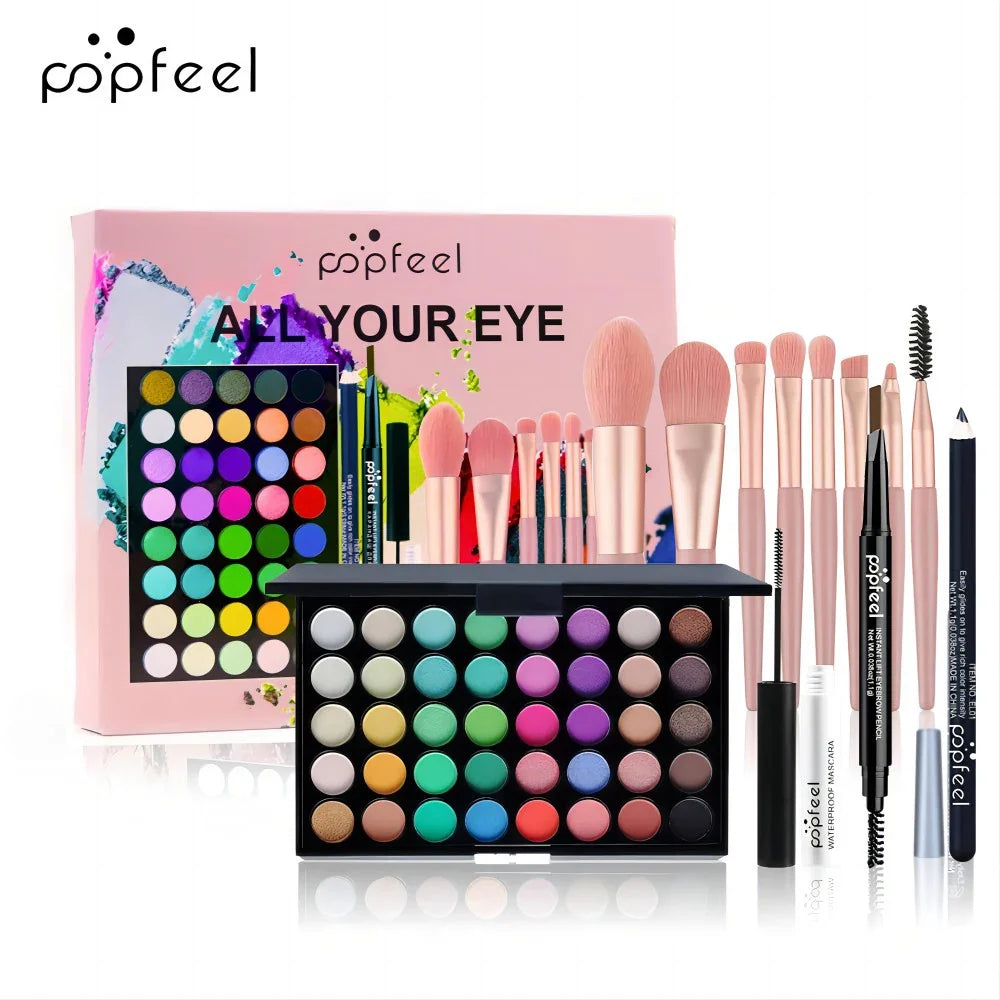 POPFEEL Eye Makeup Set with 40-Color Eyeshadow Palette