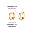 Gold-Tone Stainless Steel Cubic Zirconia Hoop Earrings