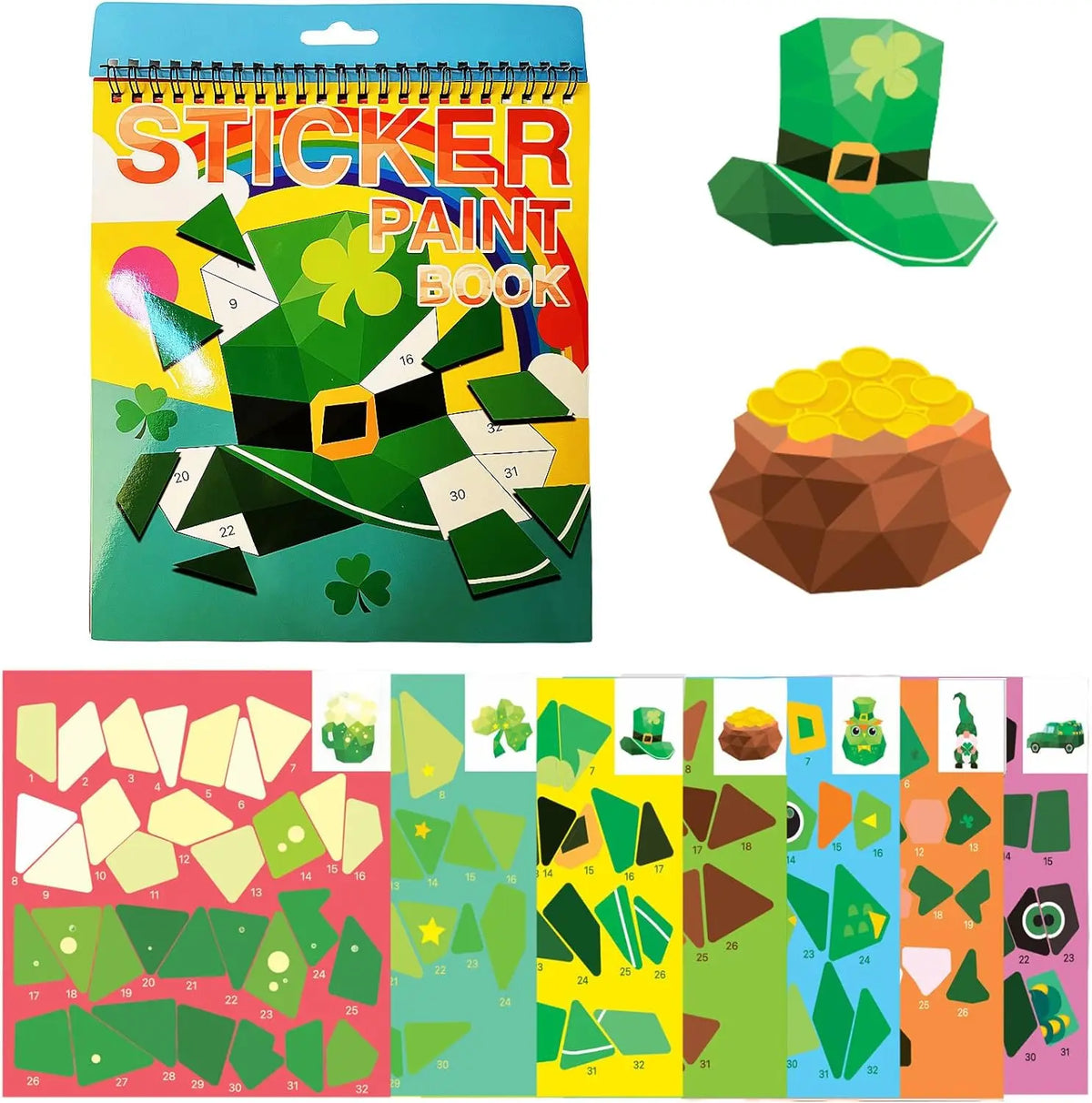 Sticker-by-Number Craft Book for Kids
