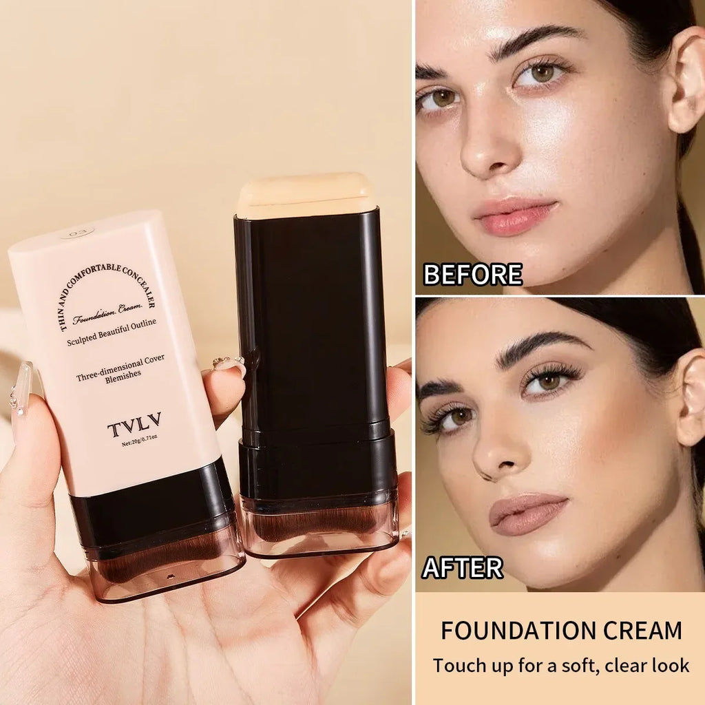 TVLV Velvet Moist Foundation Stick with Brush