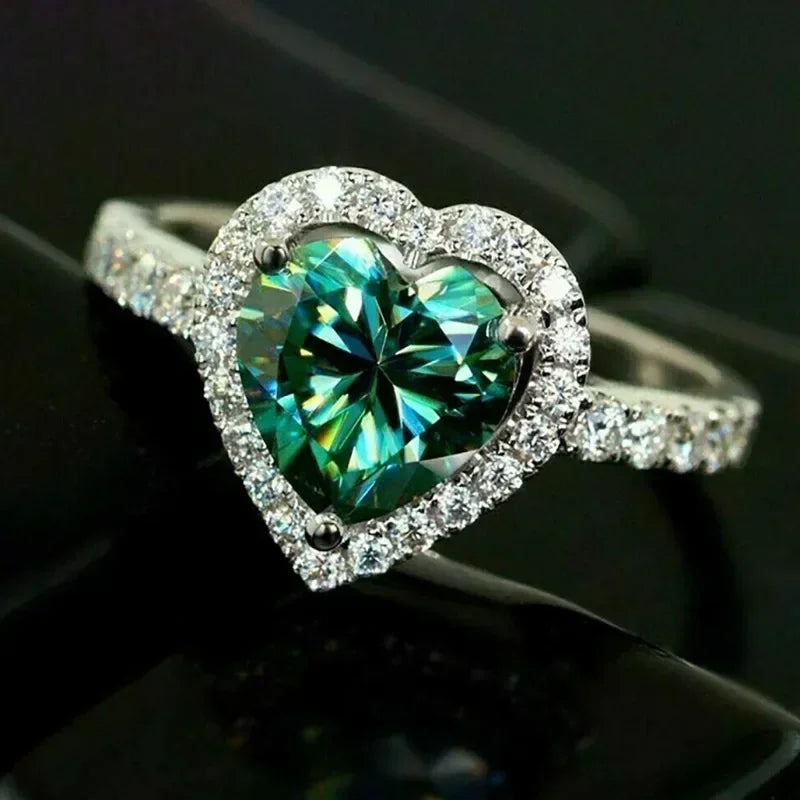 Heart-Shaped Zircon Ring