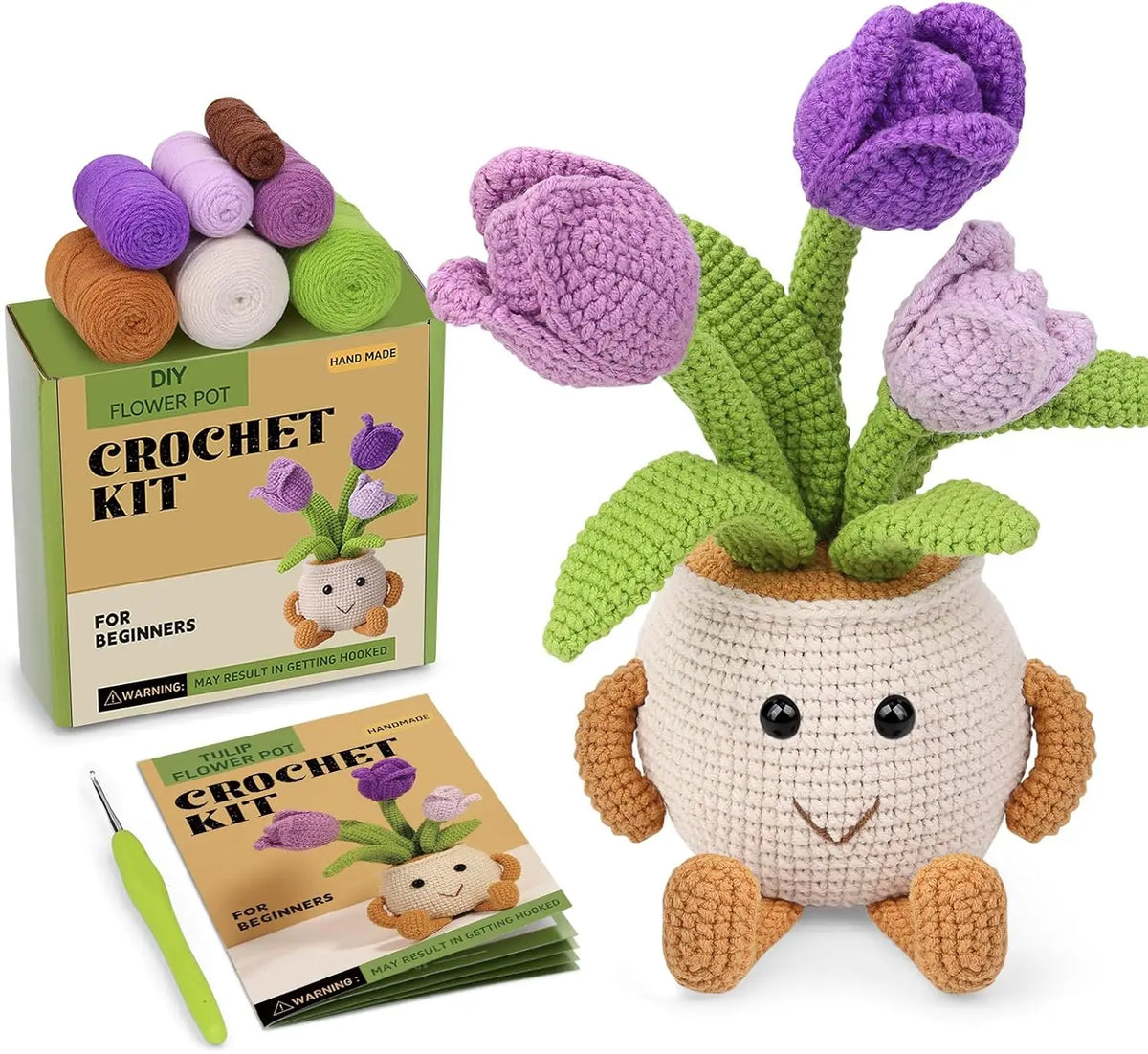 MIUSIE Sunflower & Tulip Crochet Starter Kit