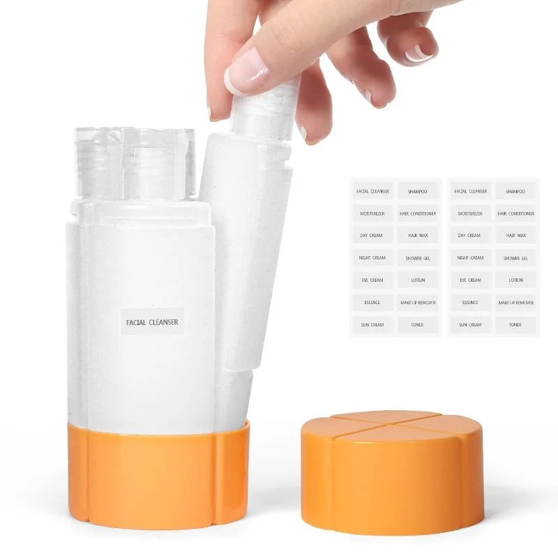 4-in-1 Leak-Proof Travel Bottle Set — Four 60ml Bottles