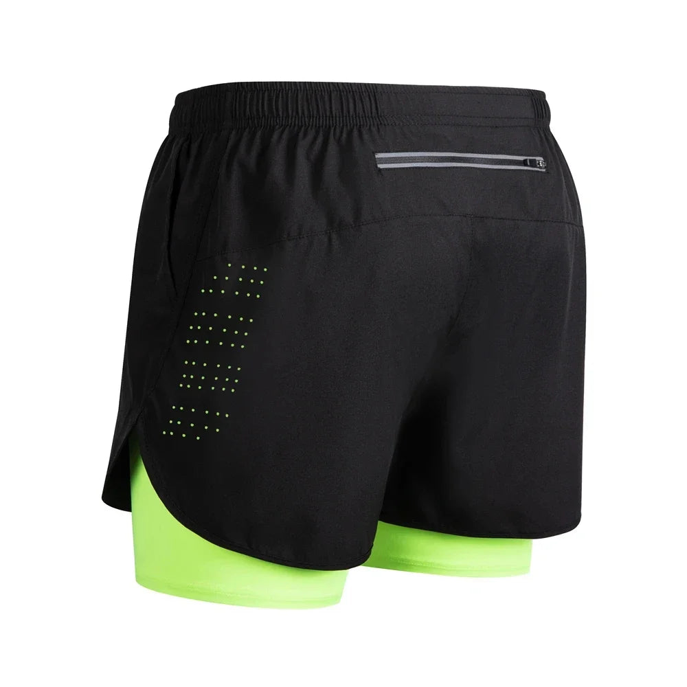 Men's Reflective 2-in-1 Running Shorts