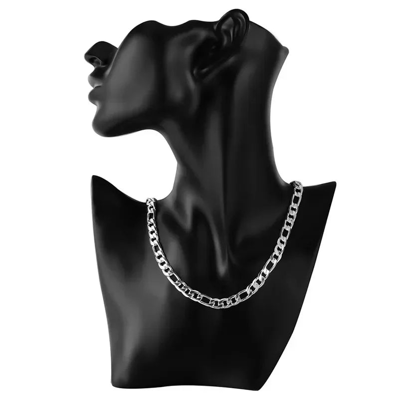 Men's 12mm 925 Sterling Silver Chain Necklace