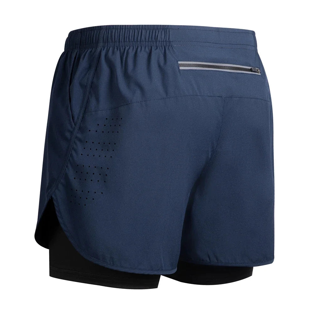 Men's Reflective 2-in-1 Running Shorts