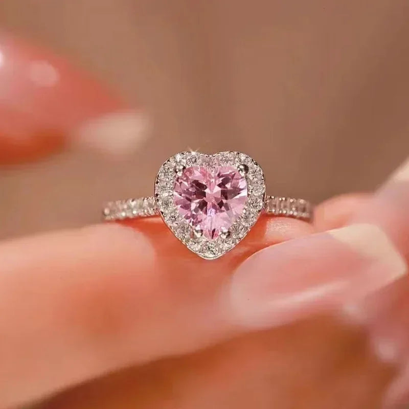 Heart-Shaped Zircon Ring