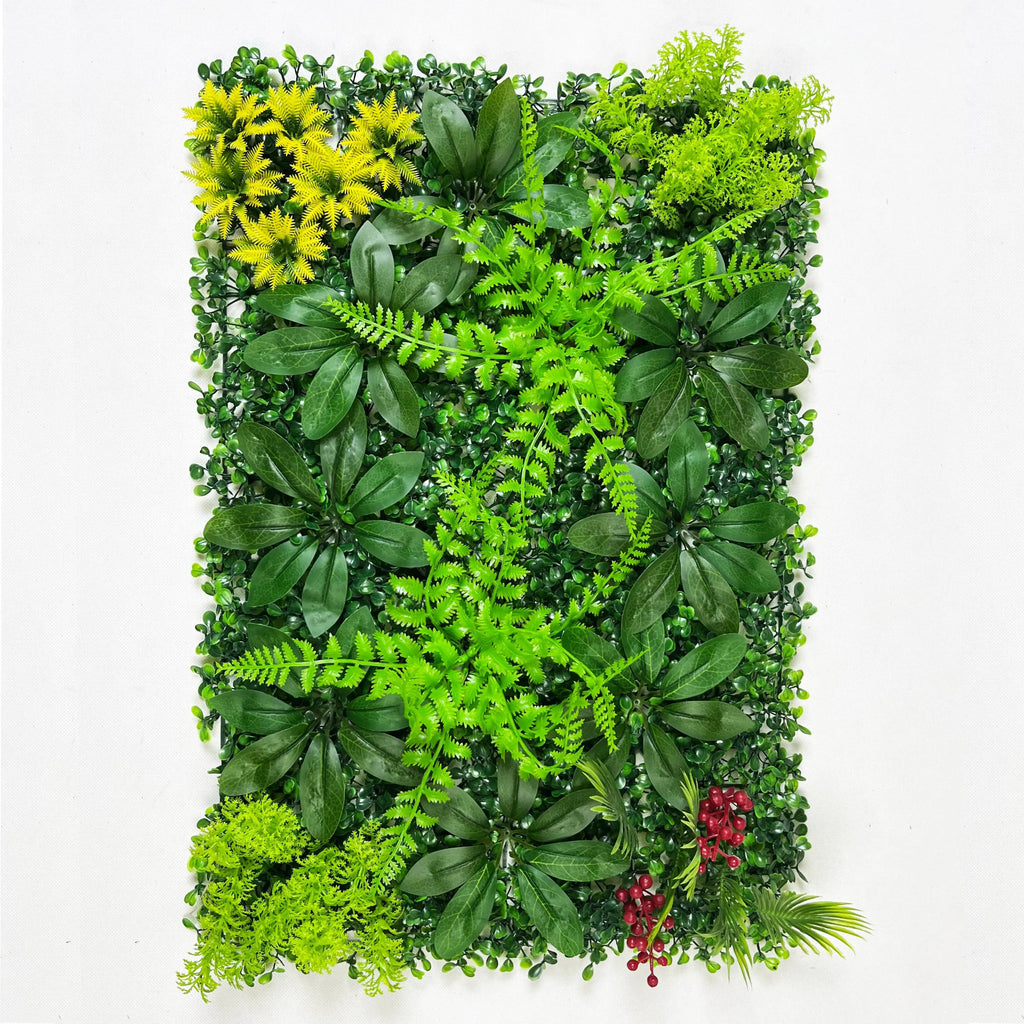 Artificial Boxwood & Flower Privacy Hedge Panel