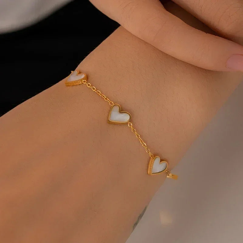 316L Stainless Steel Heart & Shell Jewelry