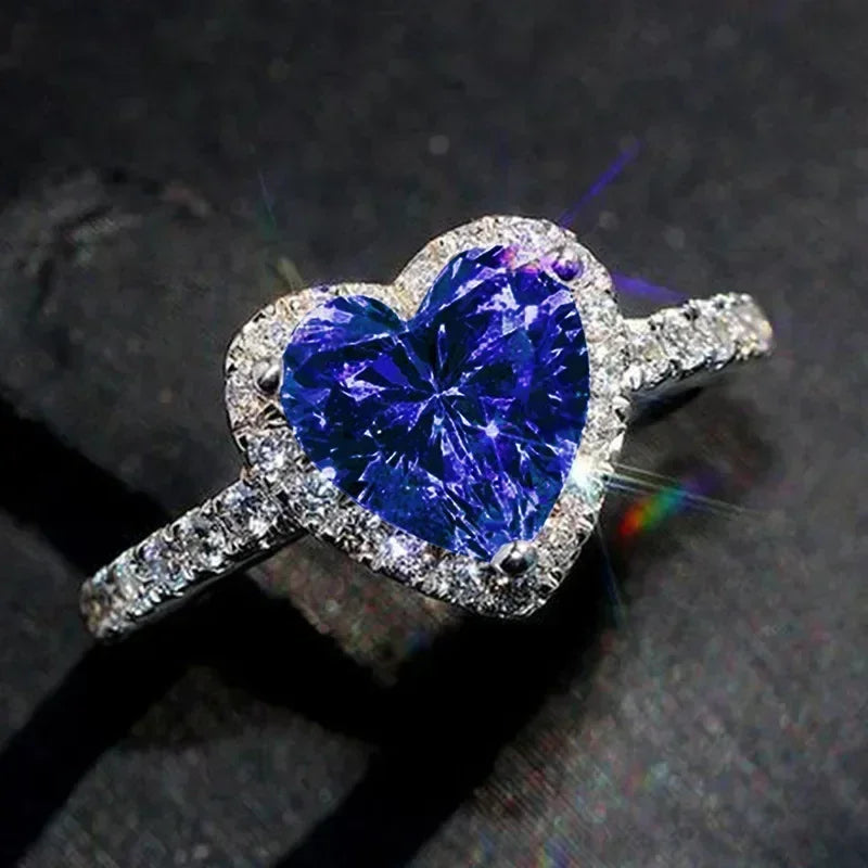 Heart-Shaped Zircon Ring