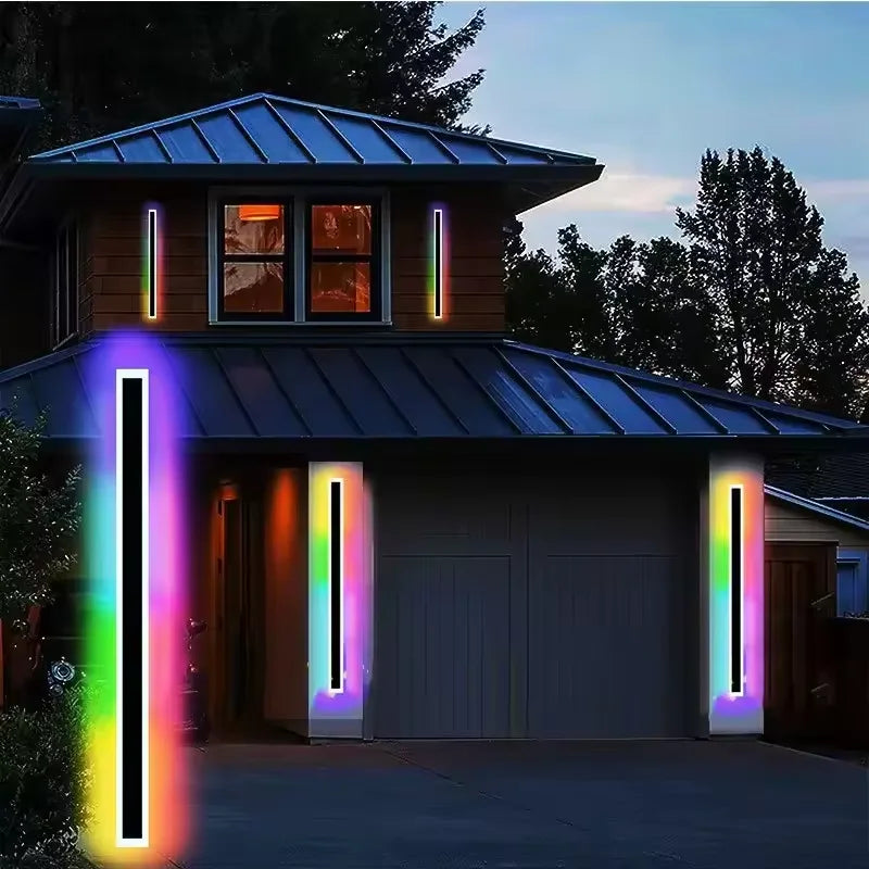 RGB Wall Lights Outdoor Porch Christmas Easter Party Intelligent Remote Control Balcony Terrace