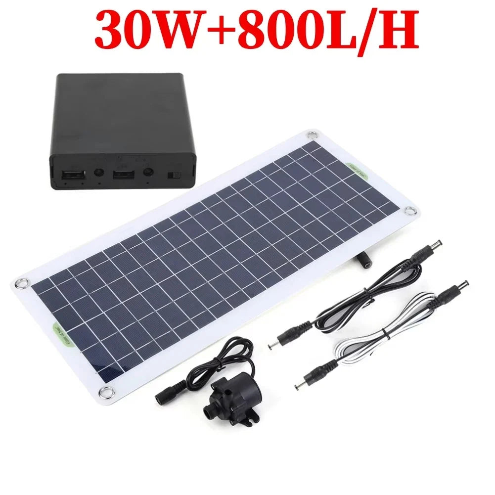 12V Low-Noise Solar Waterfall & Fountain Pump Kit