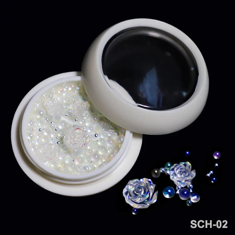 Acrylic Flower Nail Art Decorations, 5 g