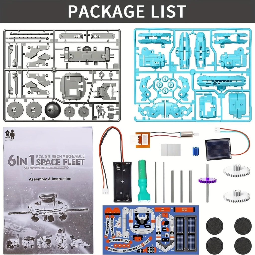 6-in-1 Solar-Powered STEM Robot Kit