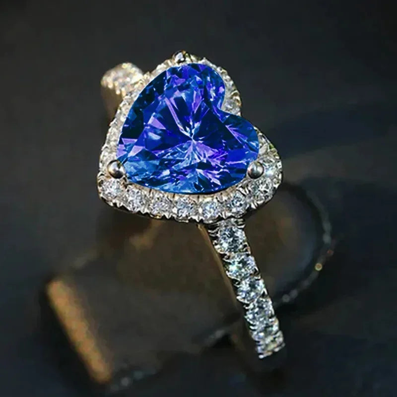 Heart-Shaped Zircon Ring