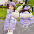 Girls’ Wing-Detail Hooded Winter Jacket