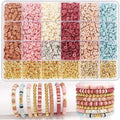 Clay Bead Bracelet-Making Kit with Golden Letter Beads