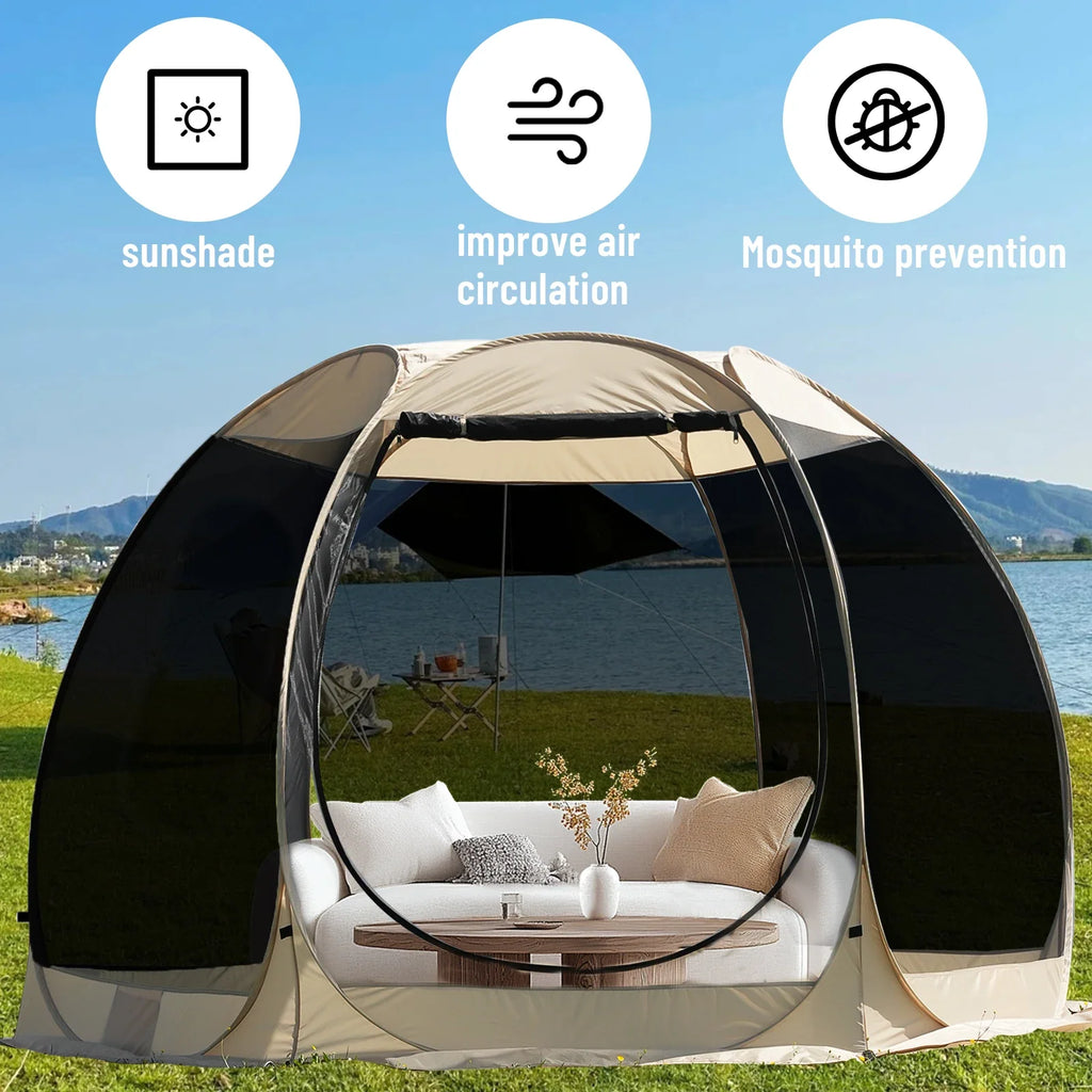 PAKICETUS 6–8-Person Portable Mosquito Screen House Tent