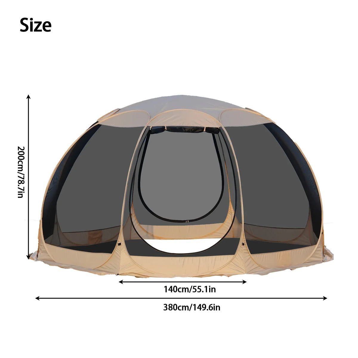 PAKICETUS 6–8-Person Portable Mosquito Screen House Tent