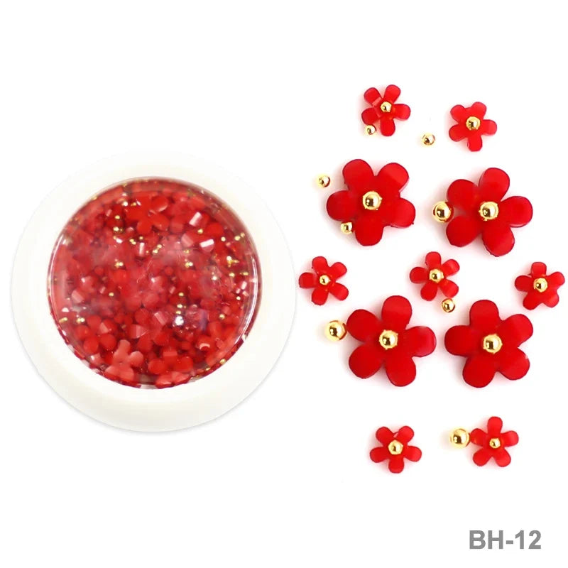 Acrylic Flower Nail Art Decorations, 5 g