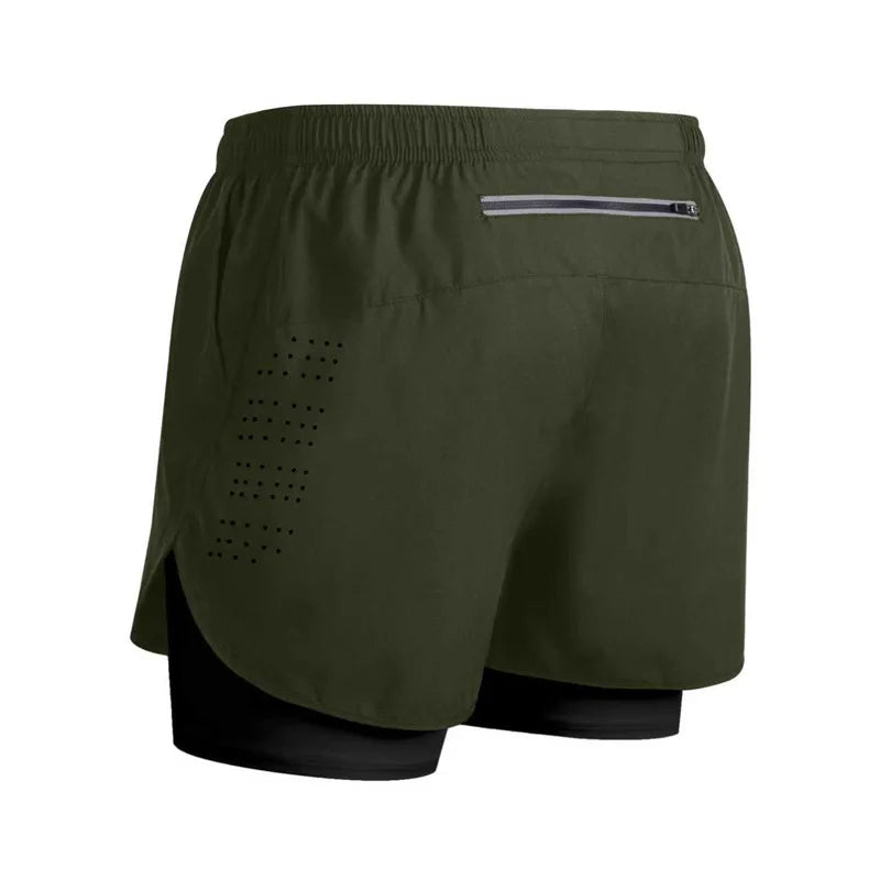 Men's Reflective 2-in-1 Running Shorts