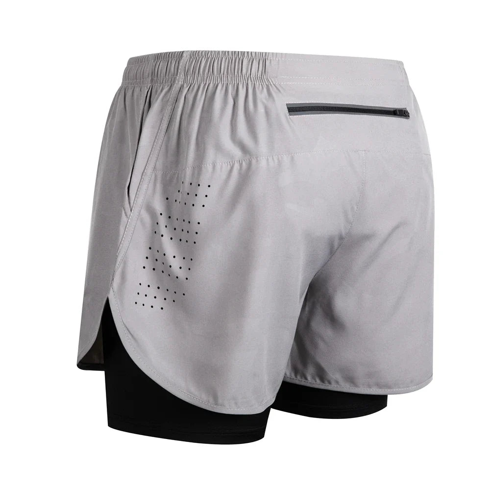 Men's Reflective 2-in-1 Running Shorts