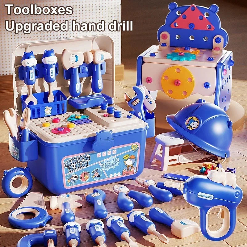 Kids’ Pretend Tool Set with Battery Drill & Toolbox