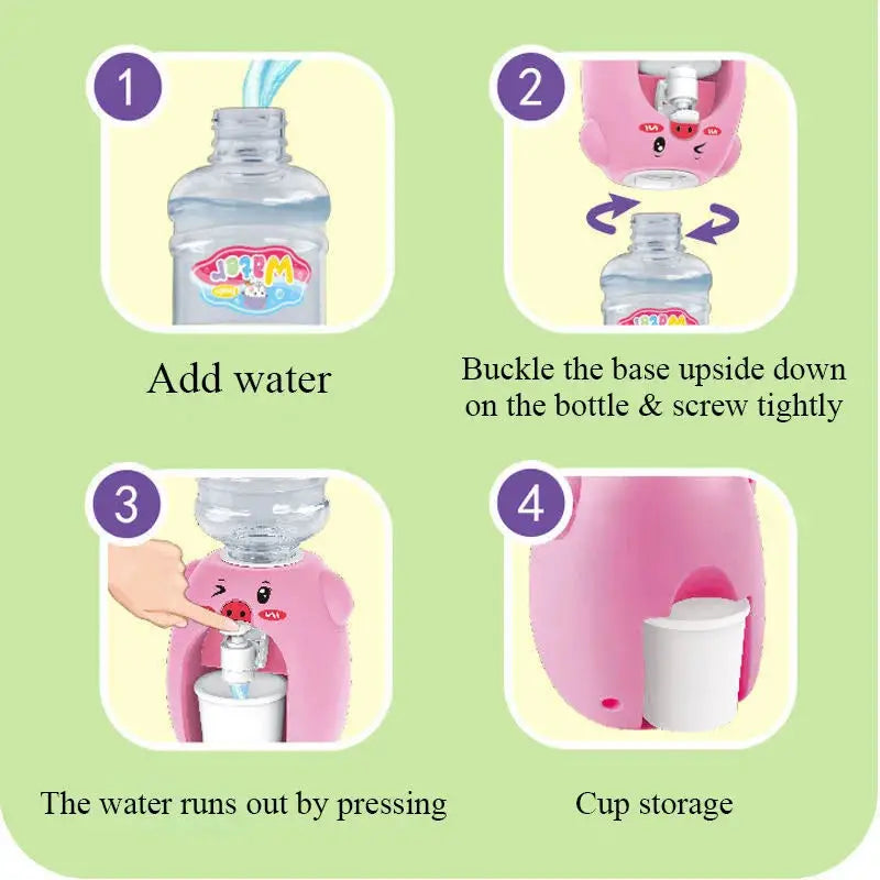 Mini Dual Water Dispenser Play-Kitchen Toy
