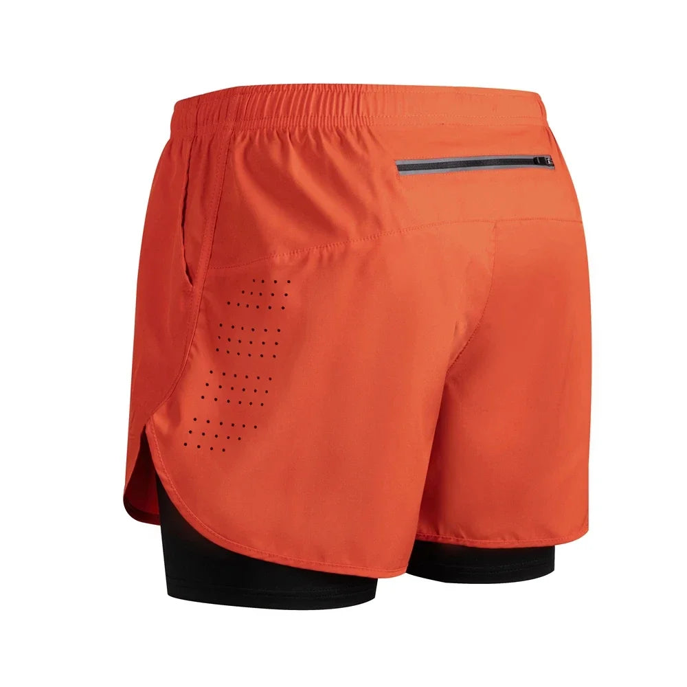 Men's Reflective 2-in-1 Running Shorts