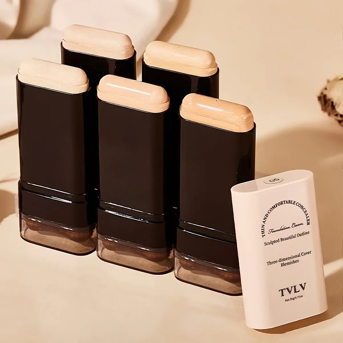 TVLV Velvet Moist Foundation Stick with Brush