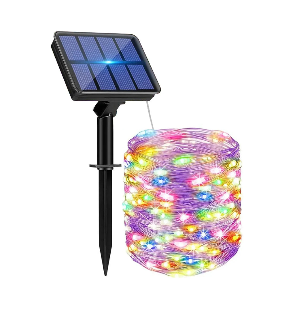 Solar-Powered Outdoor LED String Lights — 50–300 LEDs
