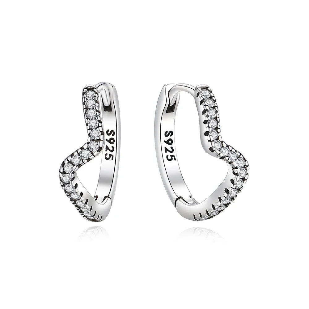 925 Sterling Silver Crown, Heart & Bee Earrings