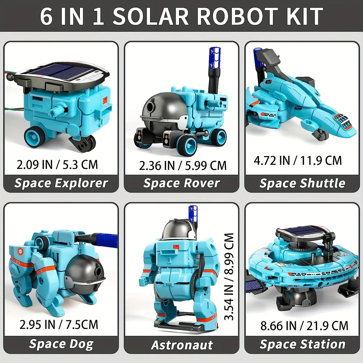 6-in-1 Solar-Powered STEM Robot Kit