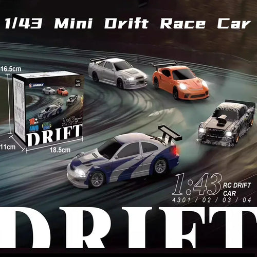 1:43 Scale 2.4GHz 4WD Mini RC Drift Car
