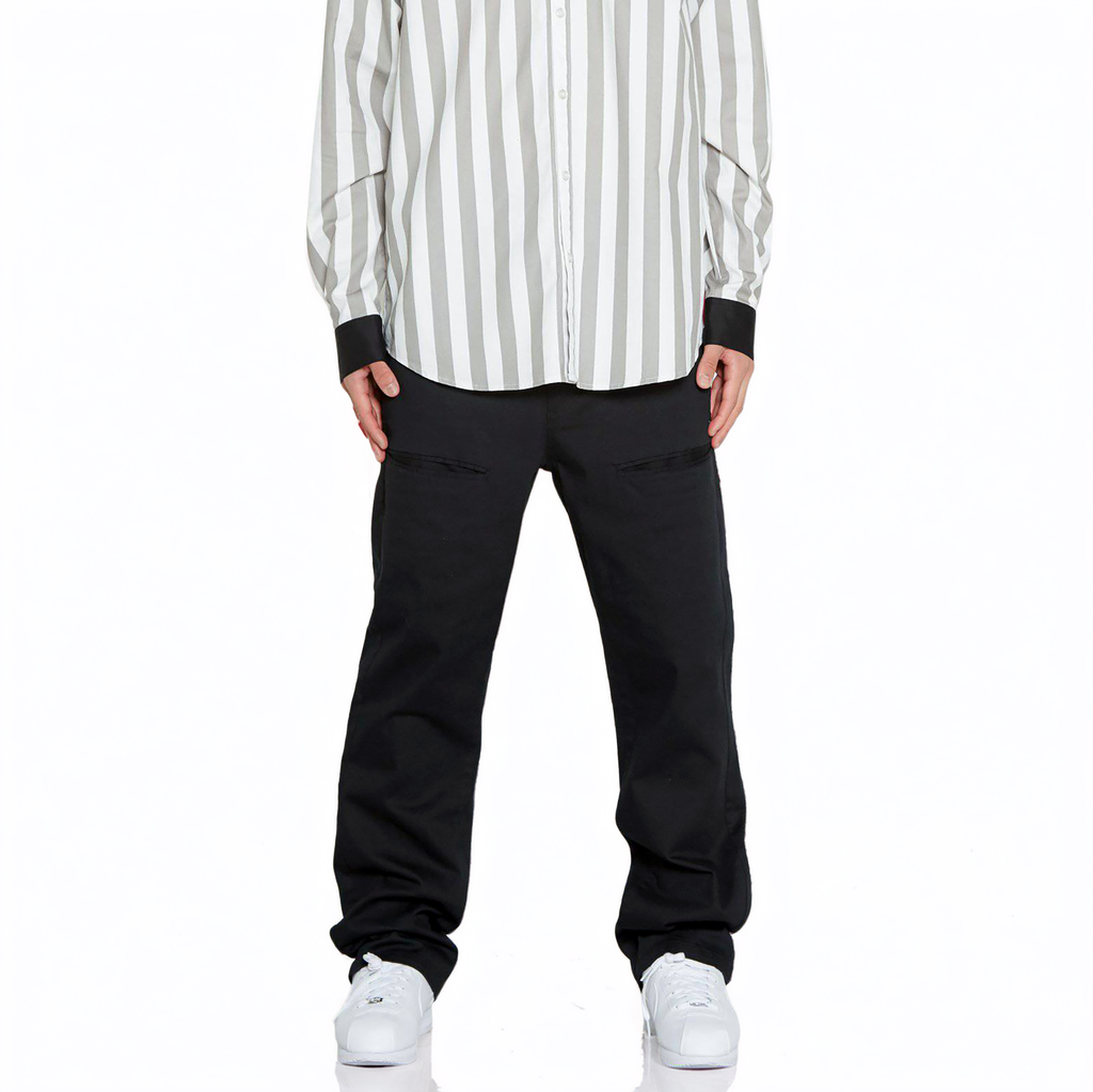 Konus Men's Baggy Chino Pants – Black