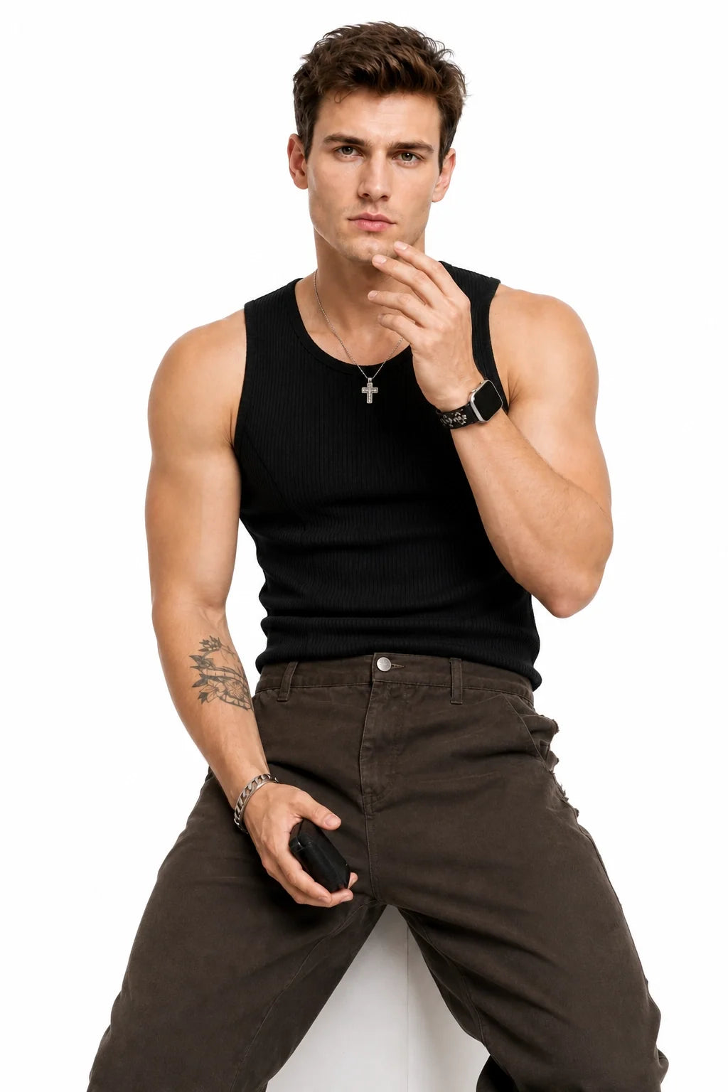 Men's Ribbed Slim-Fit Muscle Tank Top