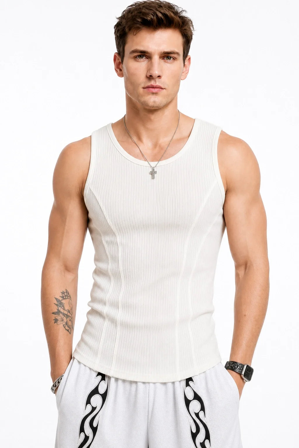 Men's Ribbed Slim-Fit Muscle Tank Top