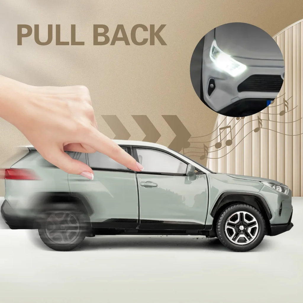RAV4 Alloy Die-Cast Toy Car with Lights & Sound