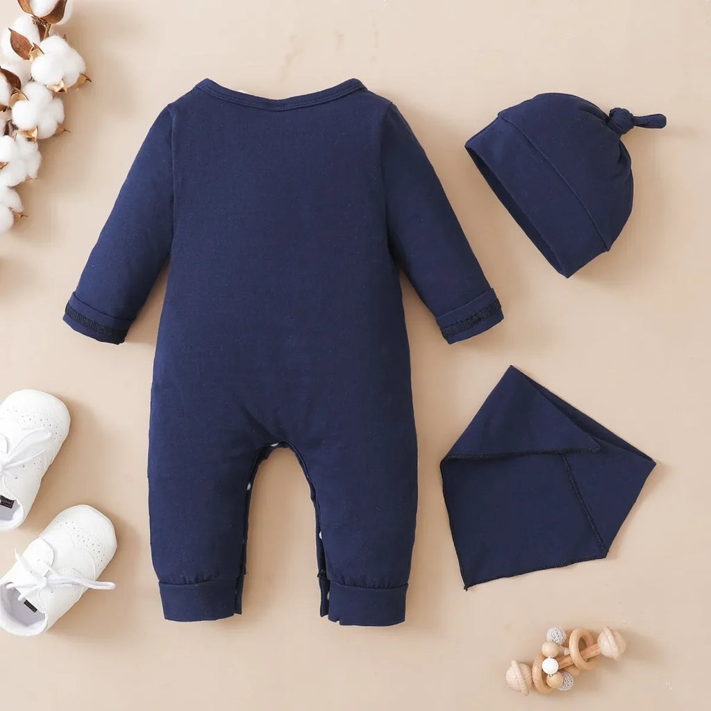 Baby Letter Print Long-Sleeve Romper