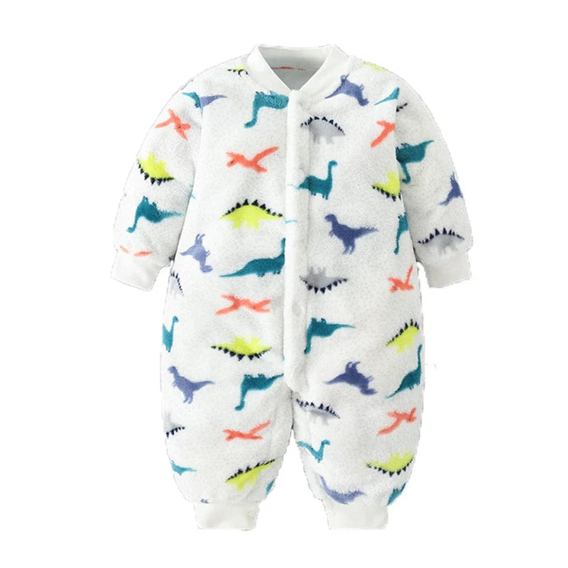 Baby Flannel Romper, 0–18 Months