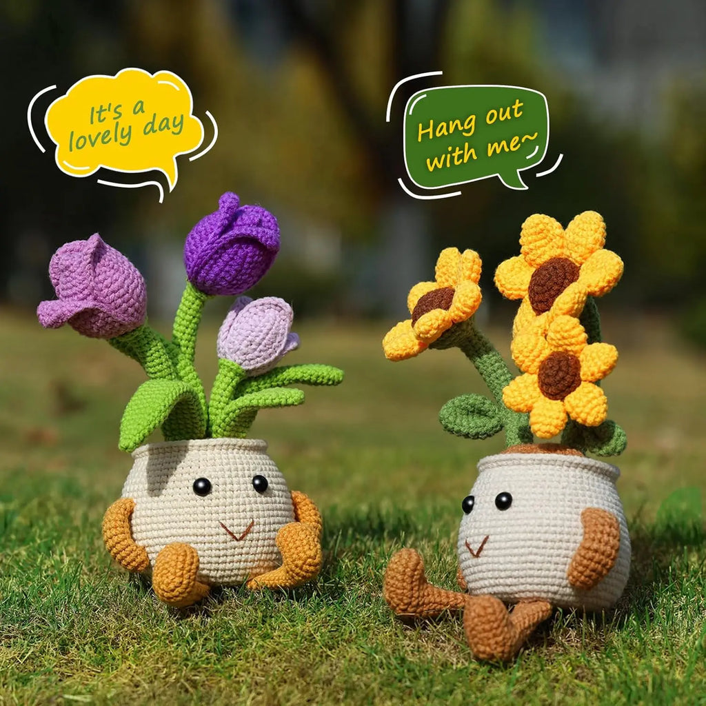 MIUSIE Sunflower & Tulip Crochet Starter Kit