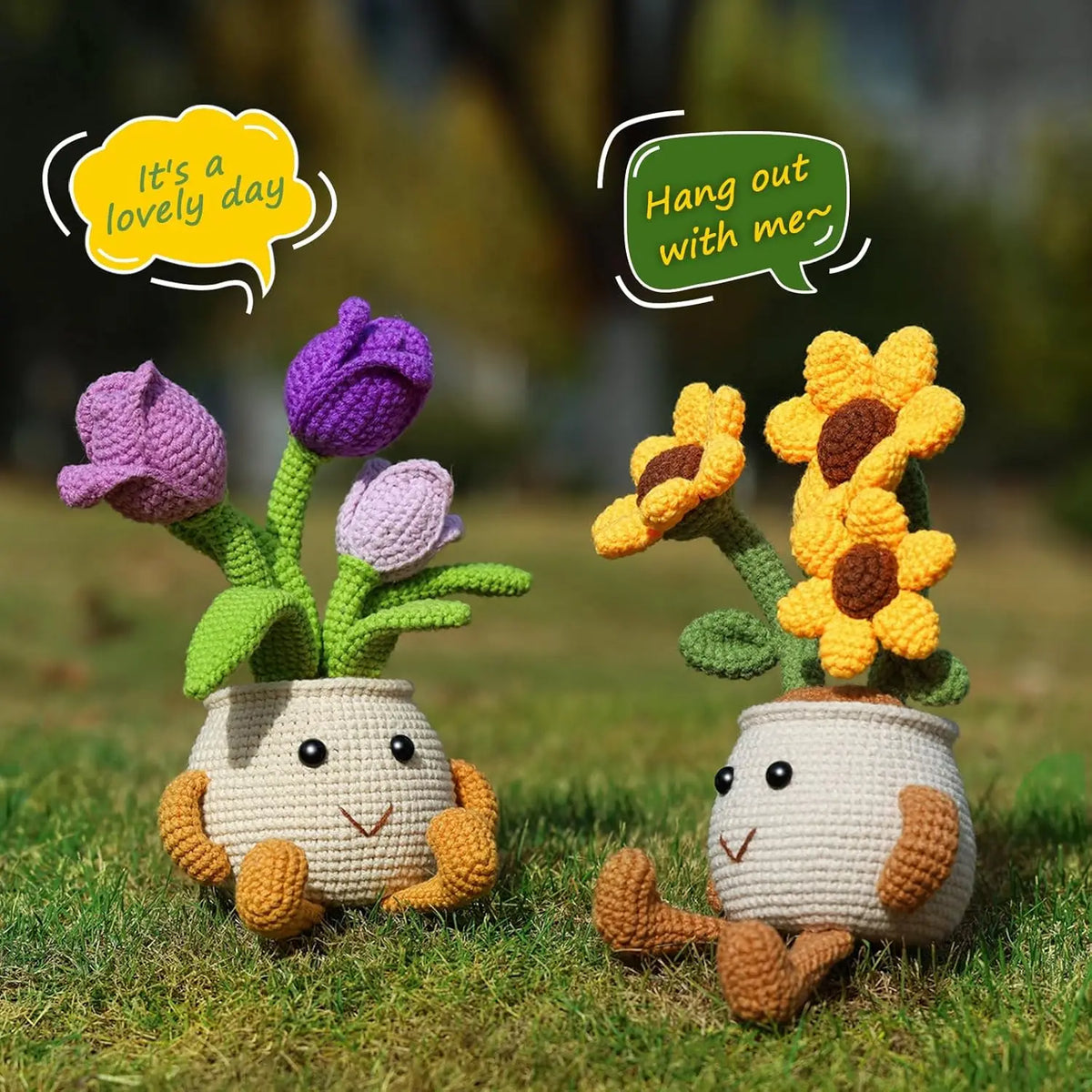 MIUSIE Sunflower & Tulip Crochet Starter Kit