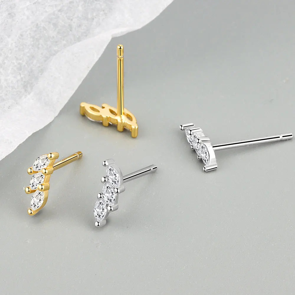 Three-Piece Stainless Steel Hoop & Stud Earring Set