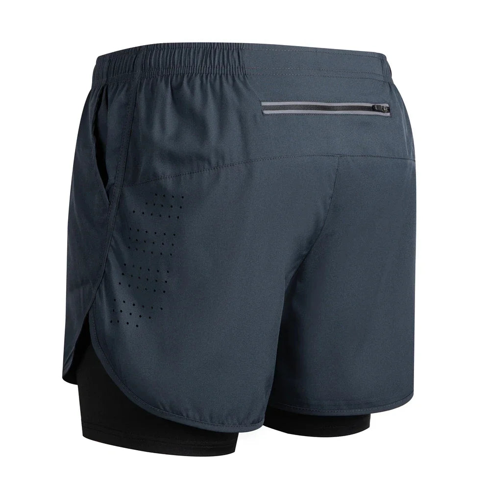 Men's Reflective 2-in-1 Running Shorts