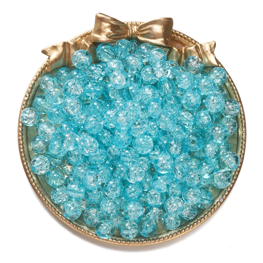 8 mm Crackle Glass Jewelry-Making Beads