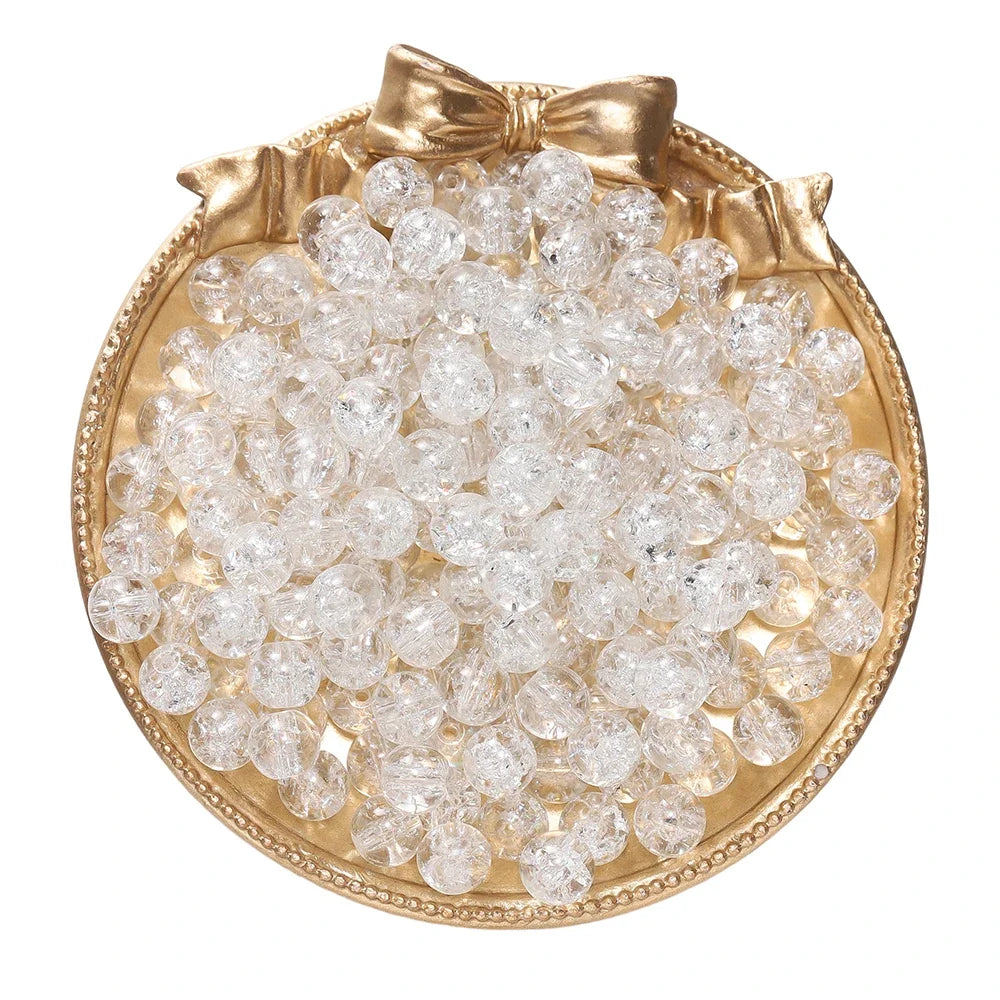 8 mm Crackle Glass Jewelry-Making Beads
