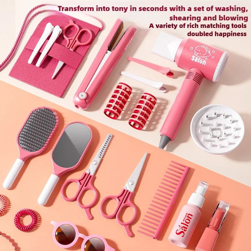 Kids’ Pretend Beauty Salon & Styling Play Set