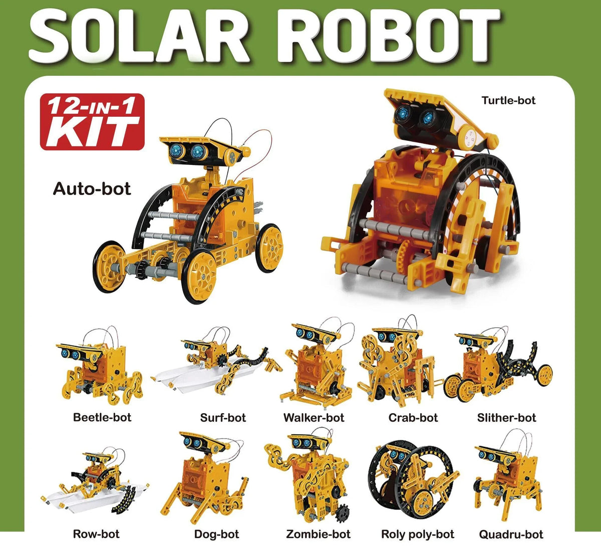 12-in-1 Solar Robot Science Building Kit